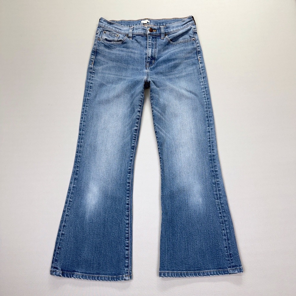 J.Crew Demi-Boot Crop Jeans Size 29 Stretch Cotton Blue Denim Casual Trendy Boho